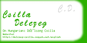 csilla delczeg business card